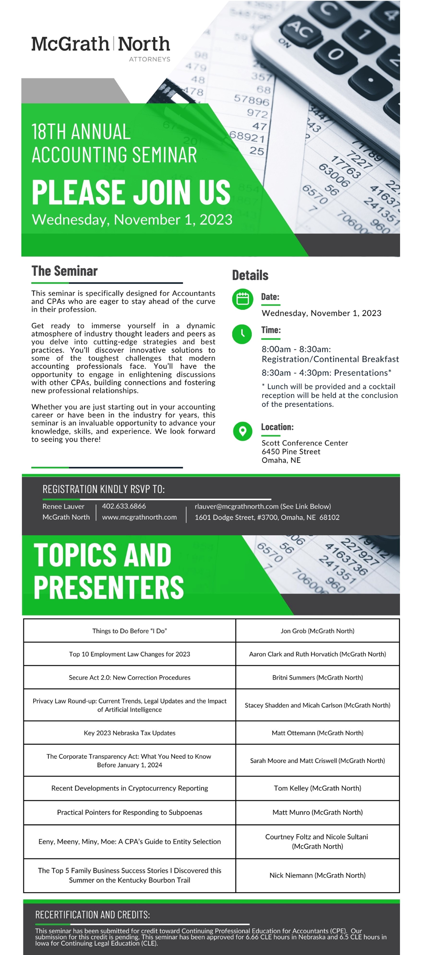 Accounting Seminar Save The Date