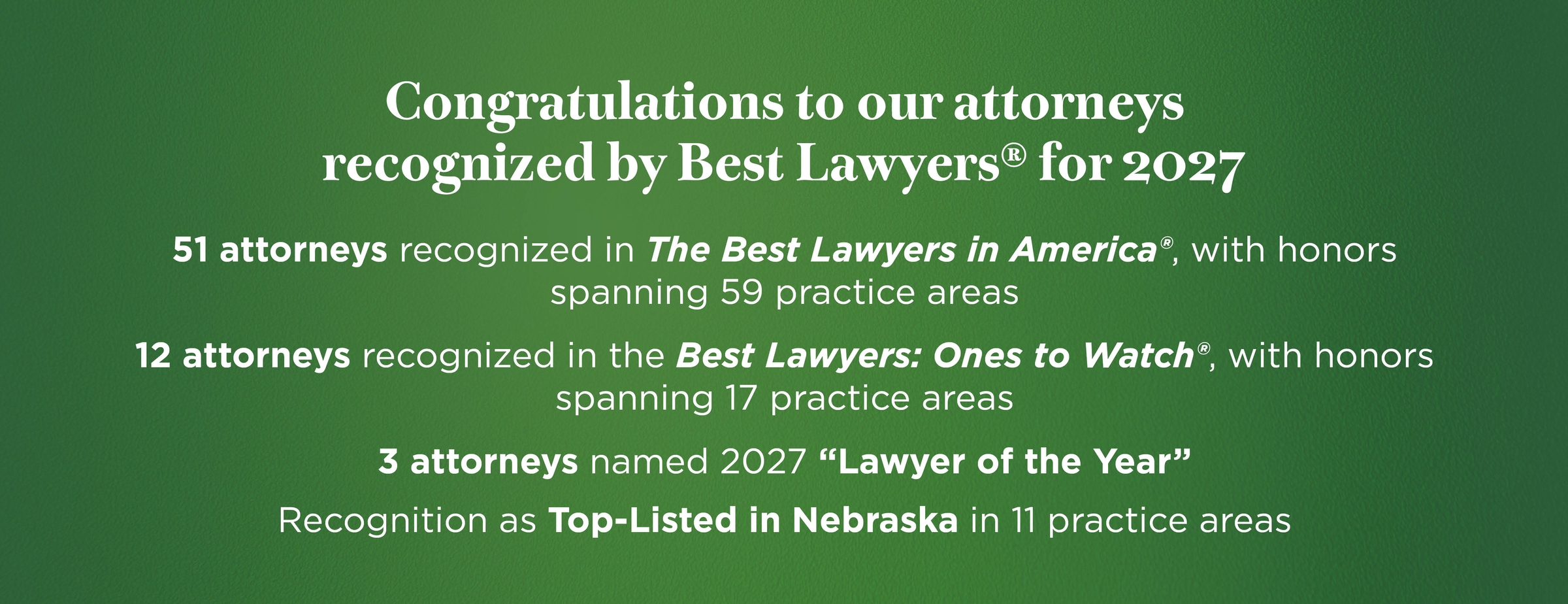 McGrath North Recognized in the 2027 Edition of The Best Lawyers in America&reg;
